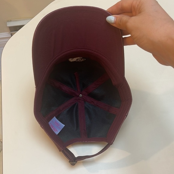 ❤️ 🆕 Metallic Pug Puppy Dog Mom Baseball Hat Cap Doggo Pupper Doge Maroon wine - Picture 6 of 7